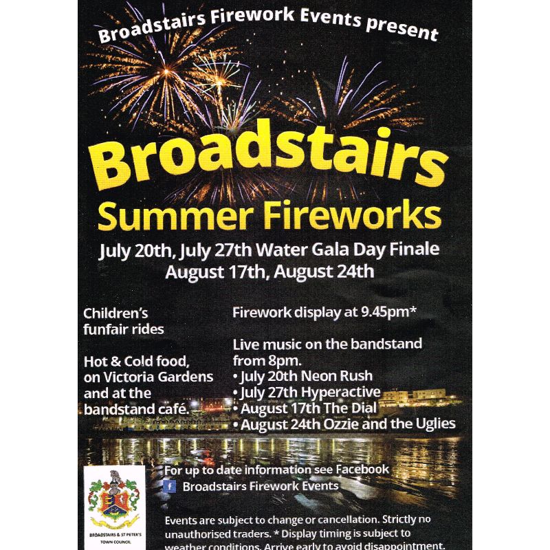 Broadstairs Summer Fireworks Broadstairs & St. Peters Chamber of Commerce