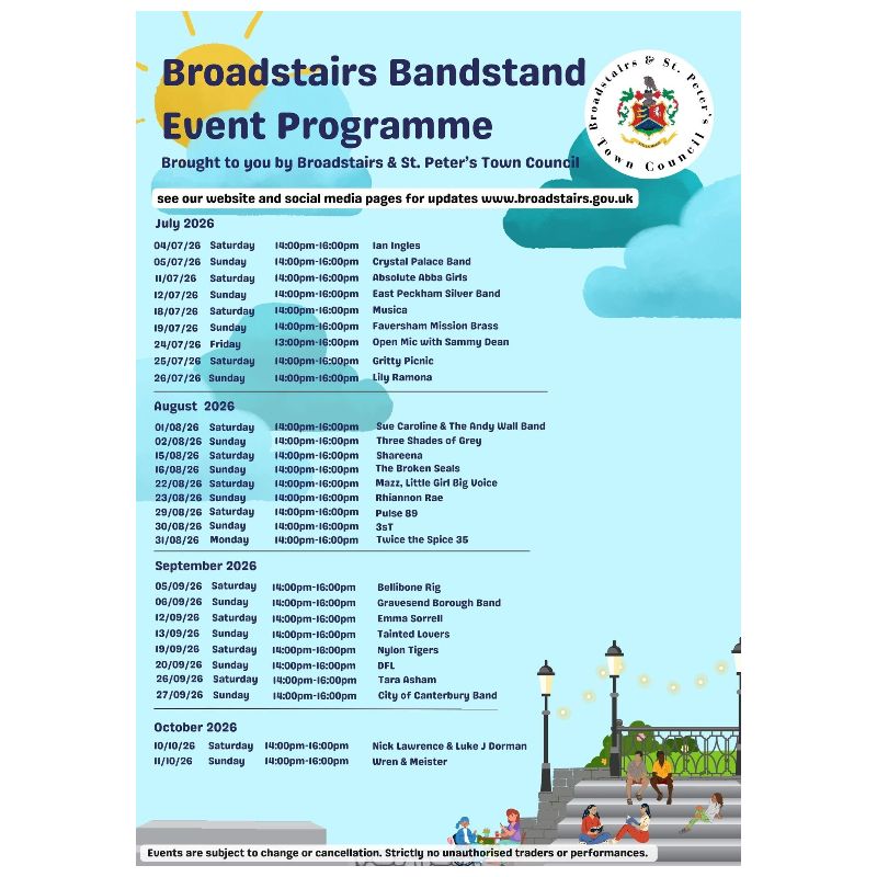 Image representing Music on the Bandstand from Broadstairs & St. Peters Chamber of Commerce